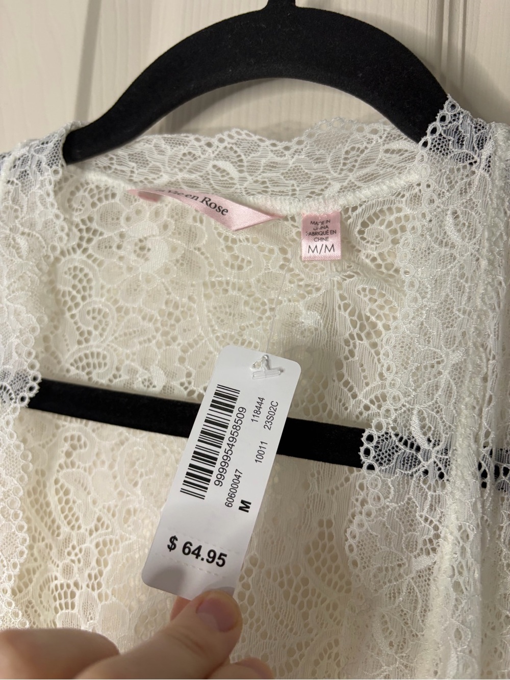 🦋 LA VIE EN ROSE - White Robe - Size Medium - Picture 4 of 8
